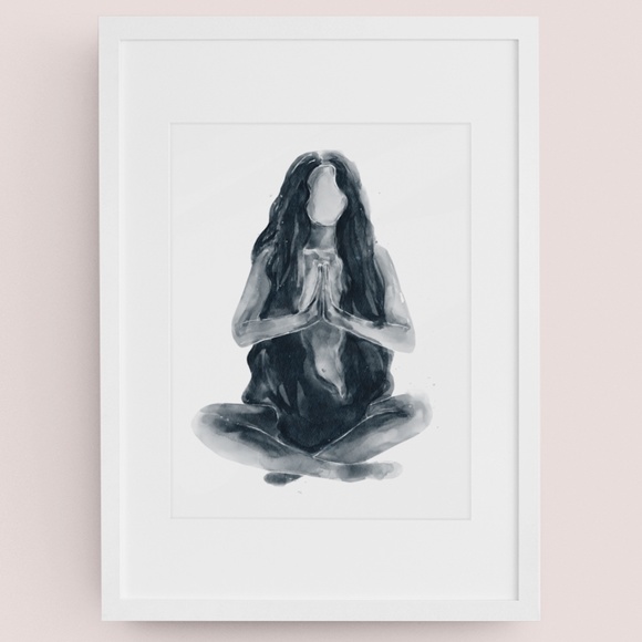 Watercolor Abstract Nude Woman Portrait Print Poster Unframed - Picture 6 of 8